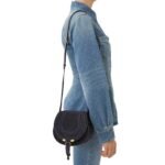 CHLOE MARCIE SMALL SADDLE BAG MIDNIGHT BLUE