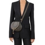 CHLOE MARCIE SMALL SADDLE BAG ELEPHANT GREY