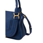 CHLOE MARCIE SMALL DOUBLE CARRY BAG DEEP DENIM