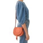 CHLOE MARCIE SMALL SADDLE BAG TAWNY ORANGE