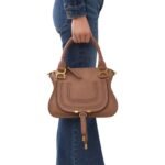 CHLOE MARCIE SMALL DOUBLE CARRY BAG WOODROSE