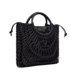 VALENTINO GARAVANI ALLKNOTS WOVEN LEATHER SHOPPER