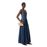 SMALL VALENTINO GARAVANI LOCÒ RAFFIA SHOULDER BAG WITH JEWEL LOGO