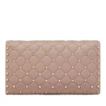 VALENTINO GARAVANI ROCKSTUD SPIKE NAPPA LEATHER CROSSBODY CLUTCH BAG