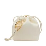 VALENTINO GARAVANI VLOGO POUF NAPPA LEATHER MINI BUCKET BAG