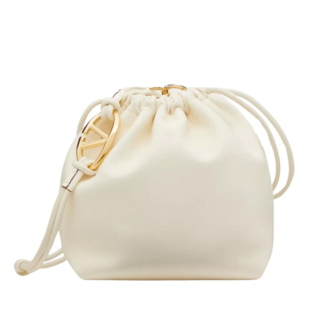 VALENTINO GARAVANI VLOGO POUF NAPPA LEATHER POUCH