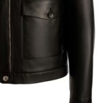 BALLY BOMBER JACKET IN BLACK LEATHER