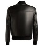 BALLY BOMBER JACKET IN BLACK LEATHER