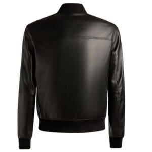 BALLY BOMBER JACKET IN BLACK LEATHER