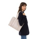 CHLOE MEDIUM WOODY TOTE BAG WILD GREY