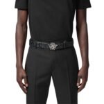 VERSACE LA MEDUSA REVERSIBLE LEATHER BELT