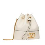 VALENTINO GARAVANI MINI BUCKET BAG IN NAPPA WITH VLOGO SIGNATURE CHAIN