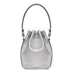 VALENTINO GARAVANI MINI VLOGO SIGNATURE BUCKET BAG IN METALLIC NAPPA LEATHER