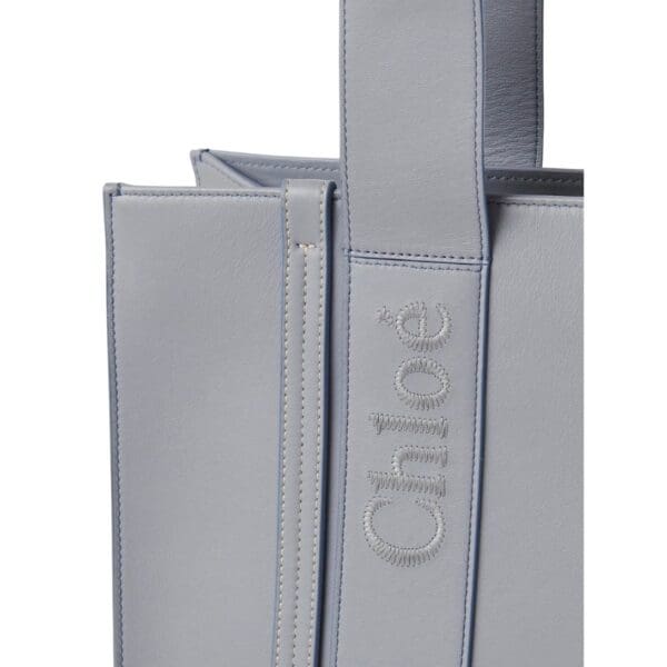 CHLOE MEDIUM WOODY TOTE BAG STORM BLUE
