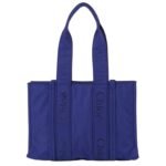 CHLOE MEDIUM WOODY TOTE BAG INTENSE INDIGO