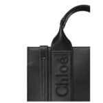 CHLOE SMALL WOODY TOTE BAG BLACK