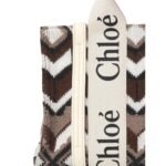 CHLOE SMALL WOODY TOTE BAG BROWN MULTICOLOUR