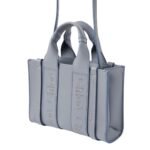 CHLOE MINI WOODY TOTE BAG STORM BLUE