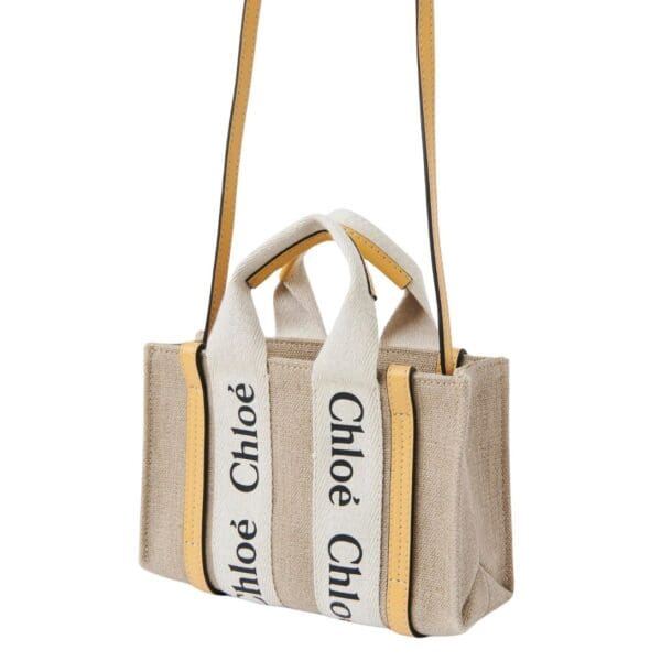 CHLOE MINI WOODY TOTE BAG HONEY GOLD
