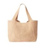 STELLA MCCARTNEY LOGO RAFFIA LARGE TOTE BAG
