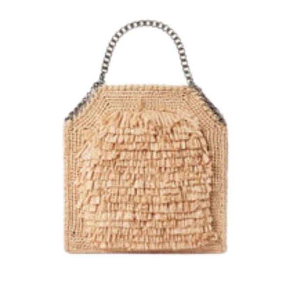 STELLA MCCARTNEY FALABELLA RAFFIA TINY TOTE BAG