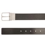 BALLY 35MM DRESS BELT IN BLACK LEATHER