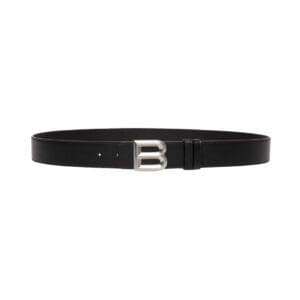 BALLY B-BOLD 35MM BELT IN BLACK LEATHER