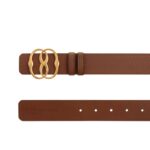 BALLY ICONIC 35MM BELT IN BROWN LEATHER