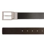 BALLY DRESS BELT IN BLACK LEATHER