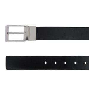 BALLY DRESS BELT IN BLACK LEATHER