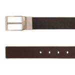 BALLY DRESS BELT IN BROWN AND BLACK LEATHER