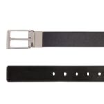 BALLY DRESS BELT IN MIDNIGHT LEATHER