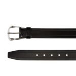 BALLY EMBLEM BUCKLE 35MM BELT IN BLACK LEATHER