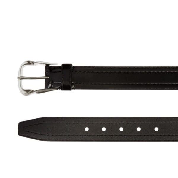 BALLY EMBLEM BUCKLE 35MM BELT IN BLACK LEATHER
