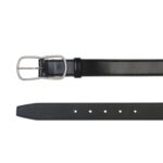 BALLY LOTO 30MM BELT IN BLACK BRUSHED LEATHER