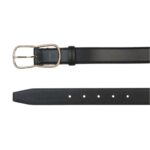BALLY LOTO 30MM BELT IN BLACK LEATHER