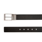 BALLY SHIFFIE 35MM REVERSIBLE AND ADJUSTABLE BELT IN BLACK AND BEIGE LEATHER