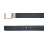 BALLY SHIFFIE 35MM REVERSIBLE AND ADJUSTABLE BELT IN BLACK AND BLUE LEATHER