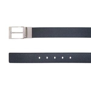 BALLY SHIFFIE 35MM REVERSIBLE AND ADJUSTABLE BELT IN NAVY BLUE AND BLACK LEATHER