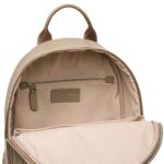 SANTONI BEIGE TUMBLED LEATHER BACKPACK