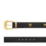 MEDUSA HERITAGE STUDDED LEATHER belt 4 cm