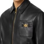 VERSACE BLOUSON LEATHER JACKET