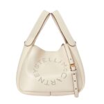 STELLA MCCARTNEY LOGO DOUBLE TOP HANDLE CROSSBODY BAG