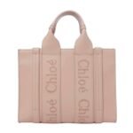 CHLOE SMALL WOODY TOTE BAG NOMAD BEIGE