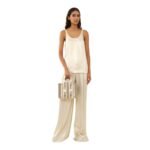 CHLOE SMALL WOODY TOTE BAG WITH STRAP LIGHT GOLD