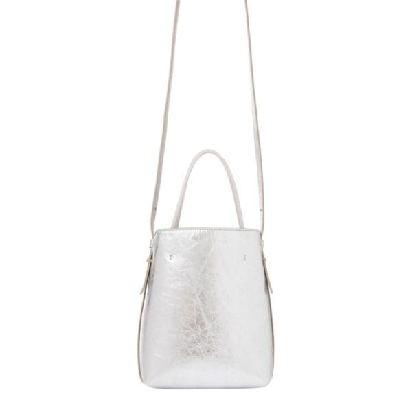 CHLOÉ SENSE MICRO TOTE BAG SILVER