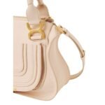 CHLOE SMALL MARCIE DOUBLE CARRY BAG IN GRAINED LEATHER CEMENT PINK