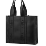CHLOE LARGE WOODY TOTE BAG BLACK