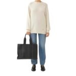 CHLOE LARGE WOODY TOTE BAG BLACK