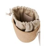 CHLOE SMALL WOODY HAMPER IN FAIR-TRADE PAPER WILD GREY